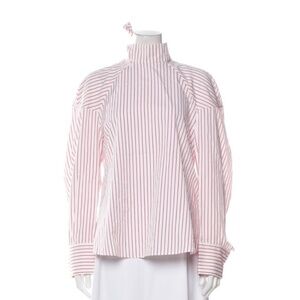 MSGM Striped Mock Neck Blouse Size 44